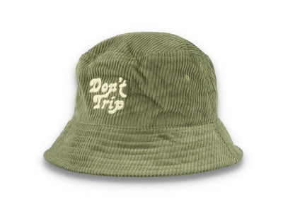 Bucket Hat Olive Green Free & Easy Don't Trip Fat Corduroy