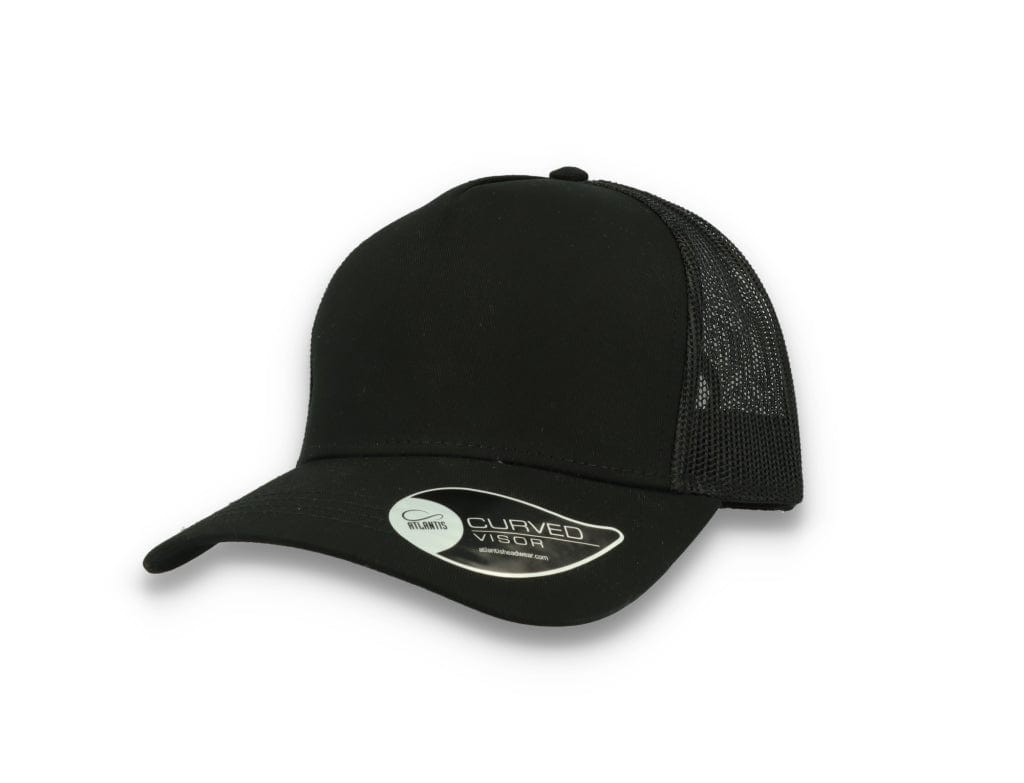 Trucker Cap Black/Black Atlantis Rapper Cotton - LOKK