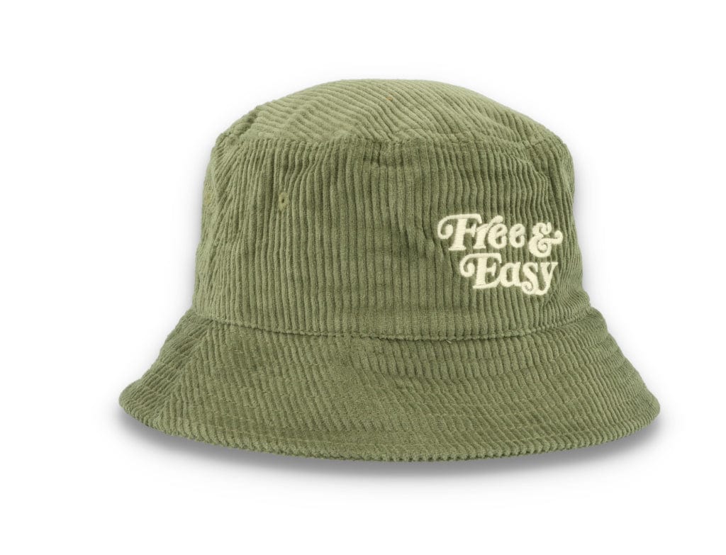 Bucket Hat Olive Green Free & Easy Don't Trip Fat Corduroy