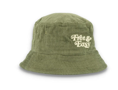 Bucket Hat Olive Green Free & Easy Don't Trip Fat Corduroy