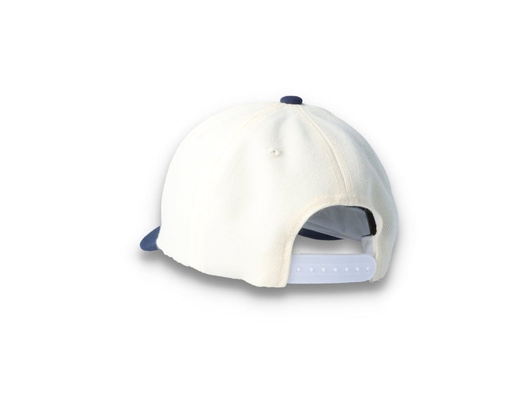 Snapback Cap White/Navy Linwood