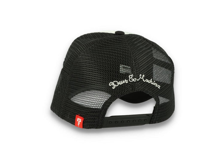 Trucker Cap Black Deus Circle Logo Black/White - LOKK