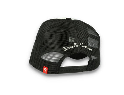 Trucker Cap Black Deus Circle Logo Black/White