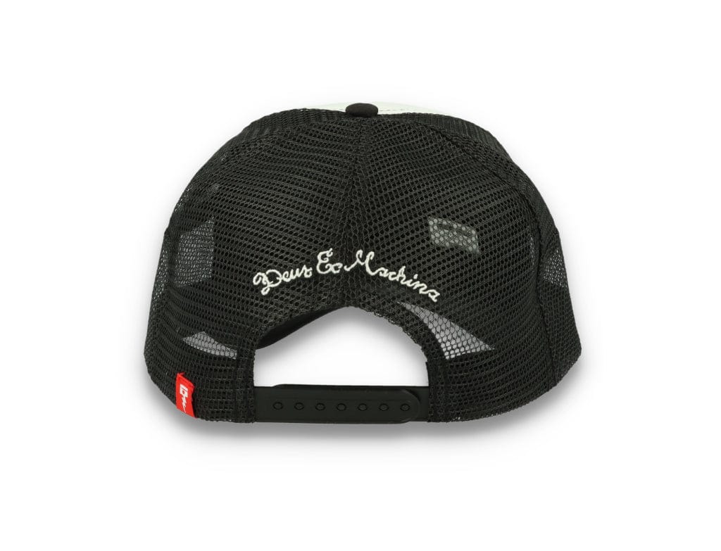 Trucker Cap Black Deus Circle Logo Black/White - LOKK