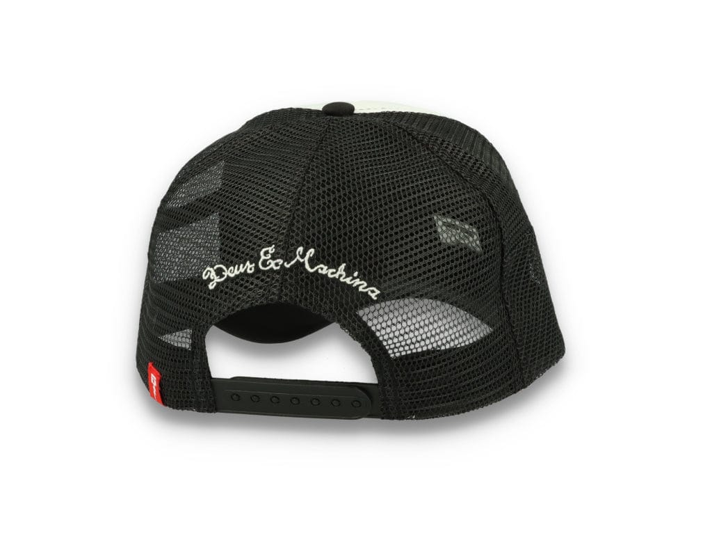 Trucker Cap Black Deus Circle Logo Black/White - LOKK