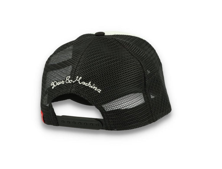 Trucker Cap Black Deus Circle Logo Black/White - LOKK