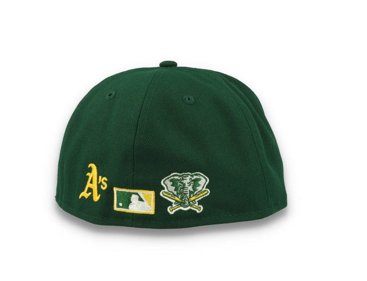59FIFTY Team Colour Split Oakland Athletics Dark Green - LOKK