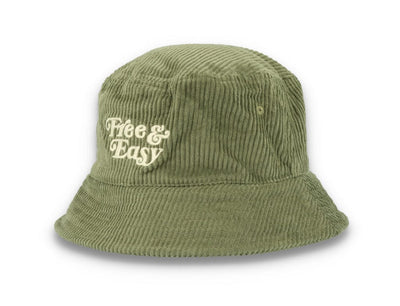 Bucket Hat Olive Green Free & Easy Don't Trip Fat Corduroy