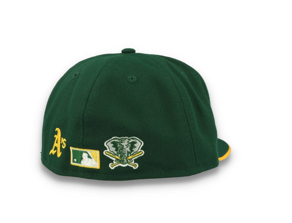 59FIFTY Team Colour Split Oakland Athletics Dark Green - LOKK