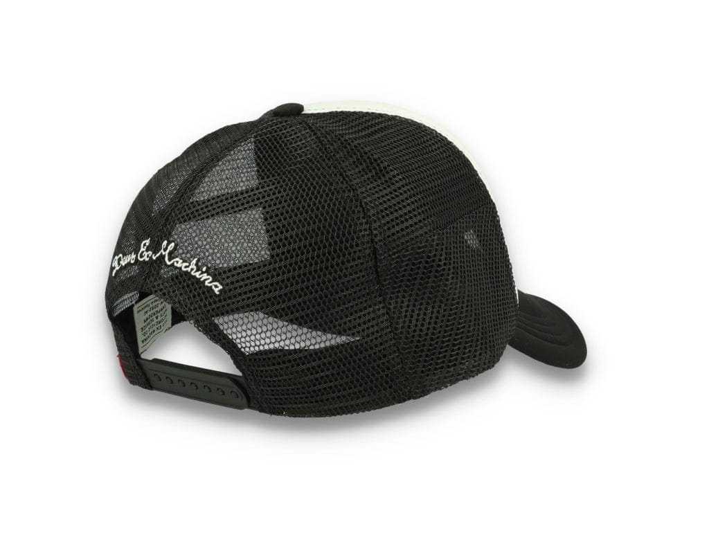 Trucker Cap Black Deus Circle Logo Black/White - LOKK