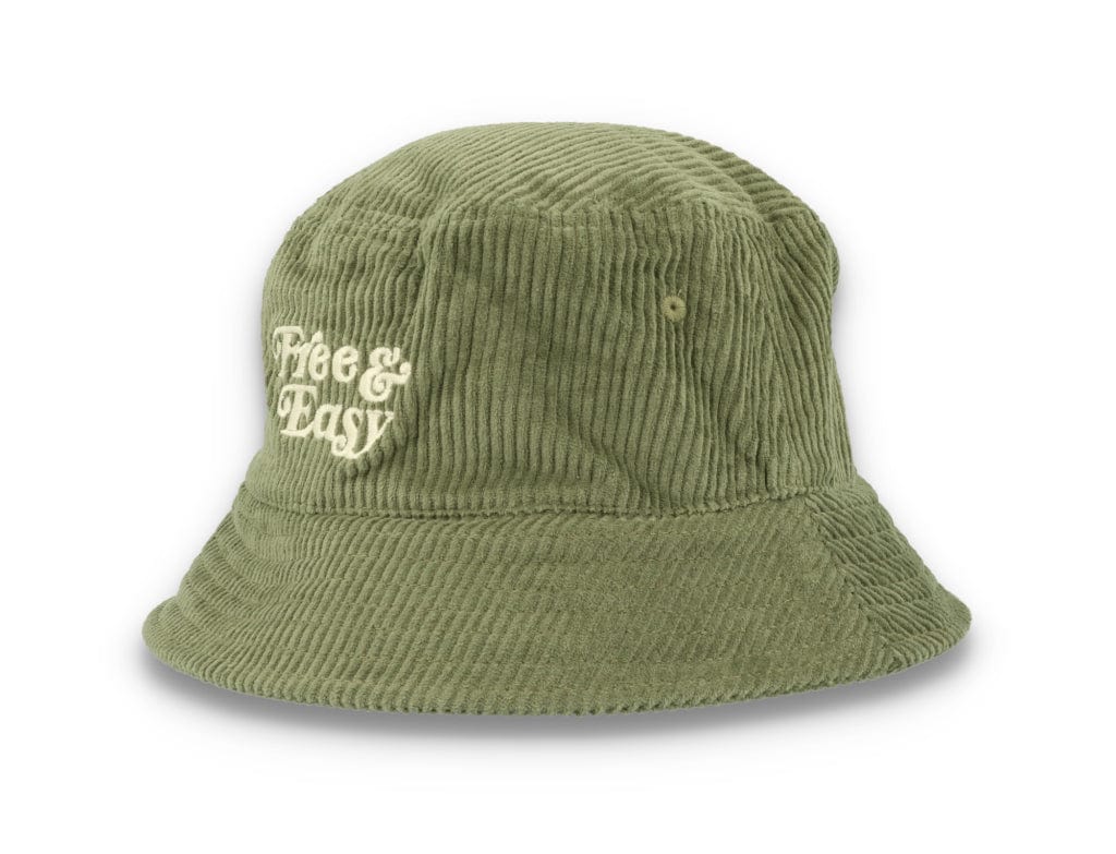 Bucket Hat Olive Green Free & Easy Don't Trip Fat Corduroy