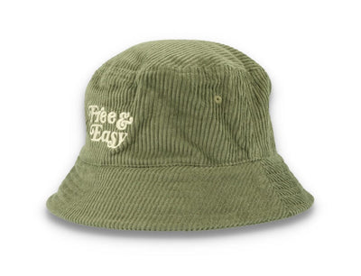 Bucket Hat Olive Green Free & Easy Don't Trip Fat Corduroy
