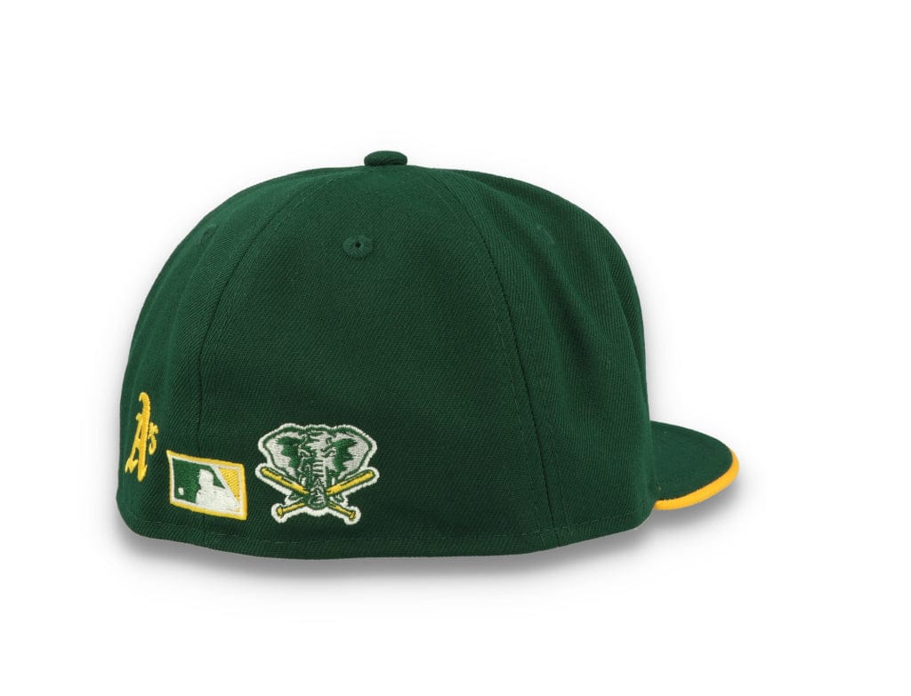 59FIFTY Team Colour Split Oakland Athletics Dark Green - LOKK