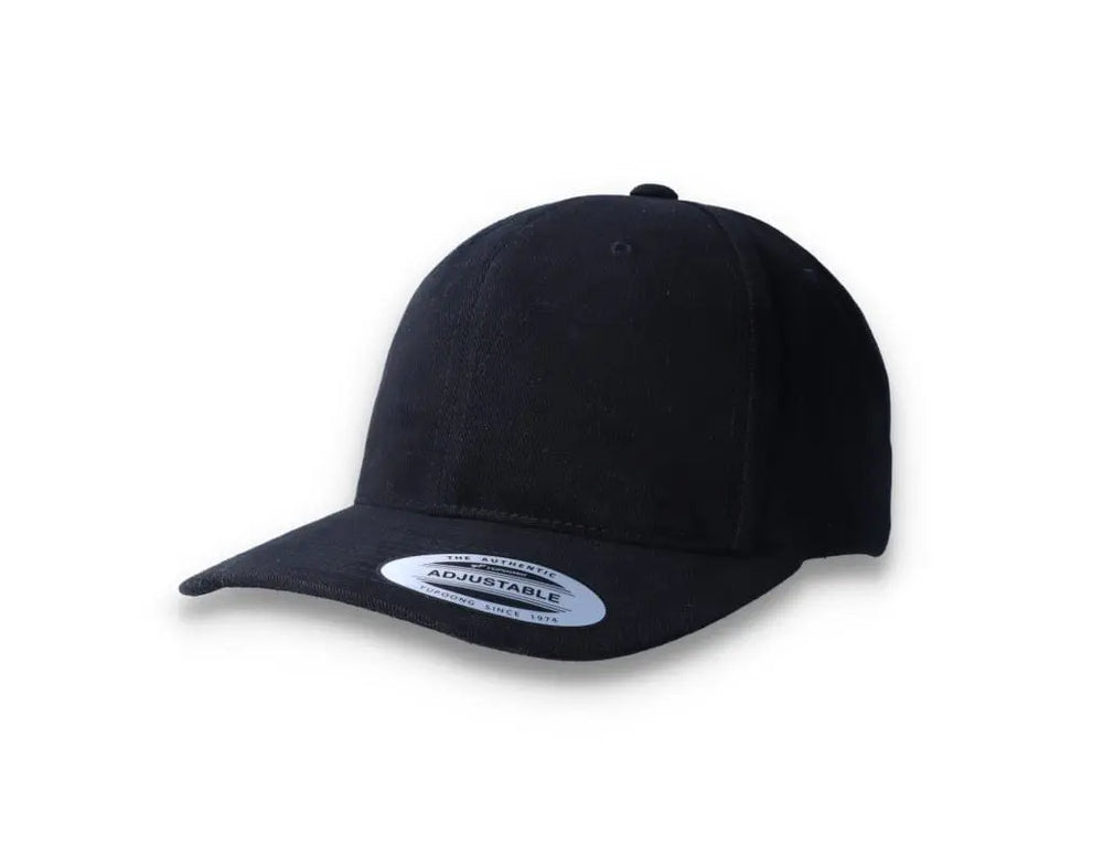 Black Velcro Cap - Twill Baseball - Yupoong 6363V - LOKK