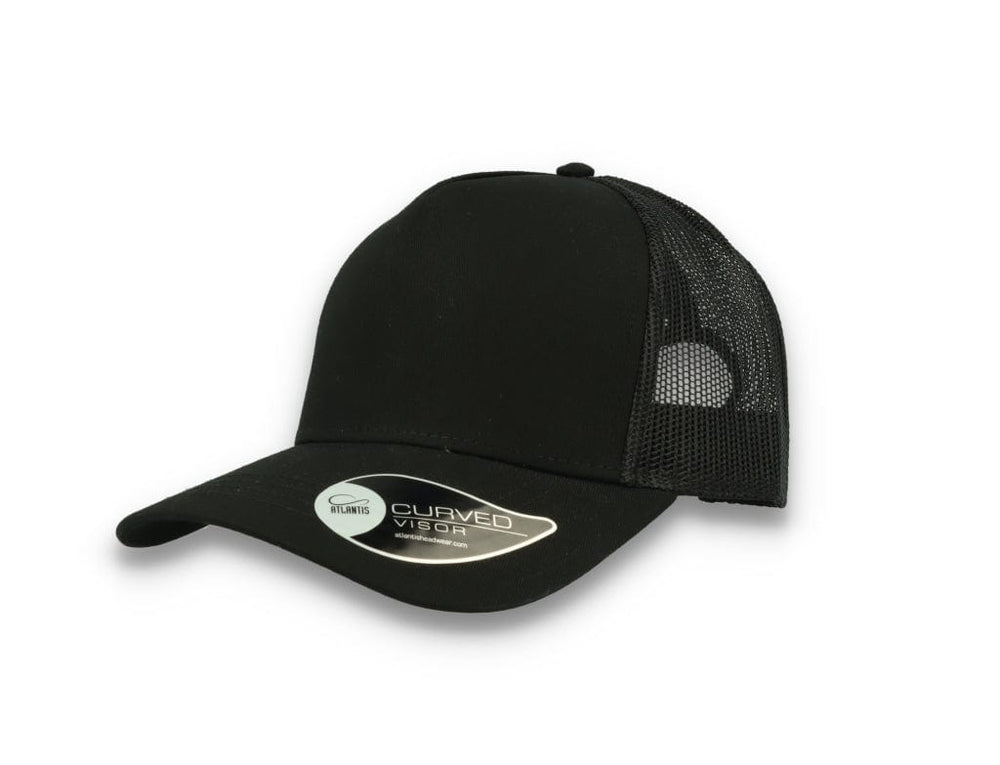 Trucker Cap Black/Black Atlantis Rapper Cotton - LOKK