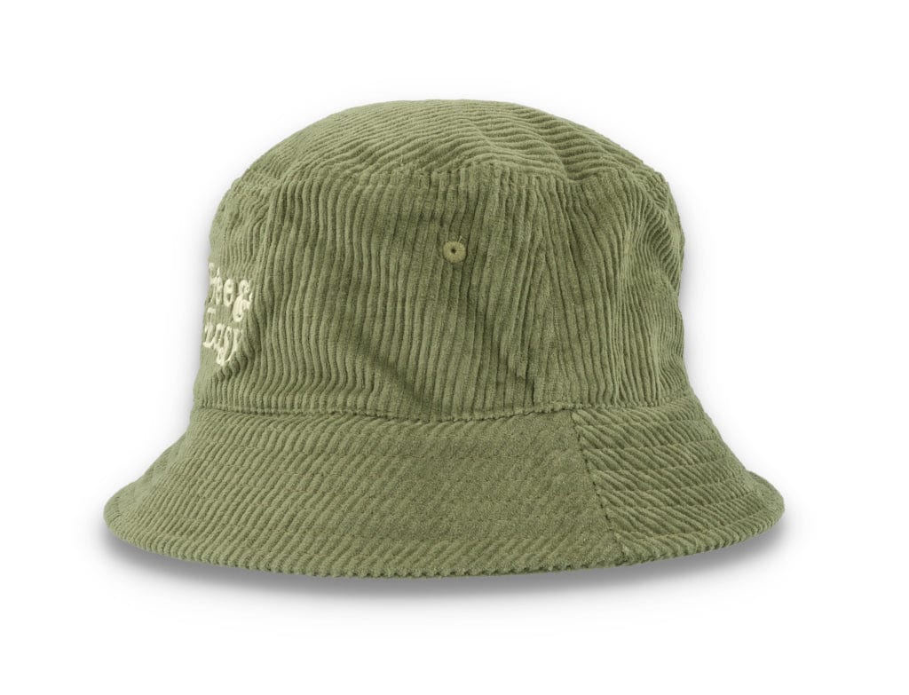 Bucket Hat Olive Green Free & Easy Don't Trip Fat Corduroy