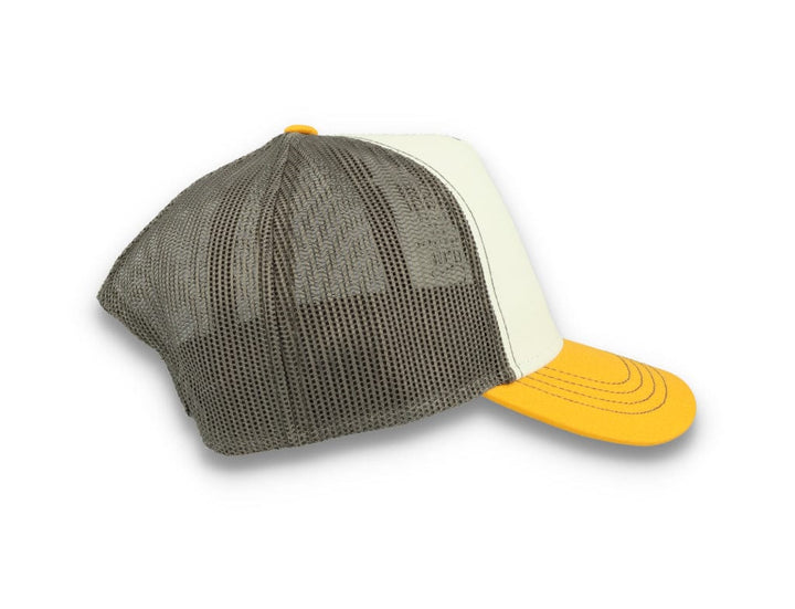 Trucker Cap White/Yellow/Dark Grey Atlantis Rapper Canvas - LOKK