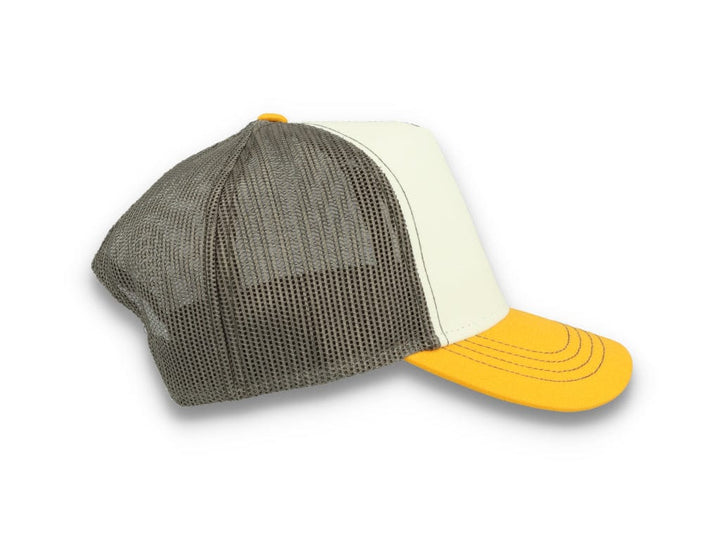 Trucker Cap White/Yellow/Dark Grey Atlantis Rapper Canvas - LOKK