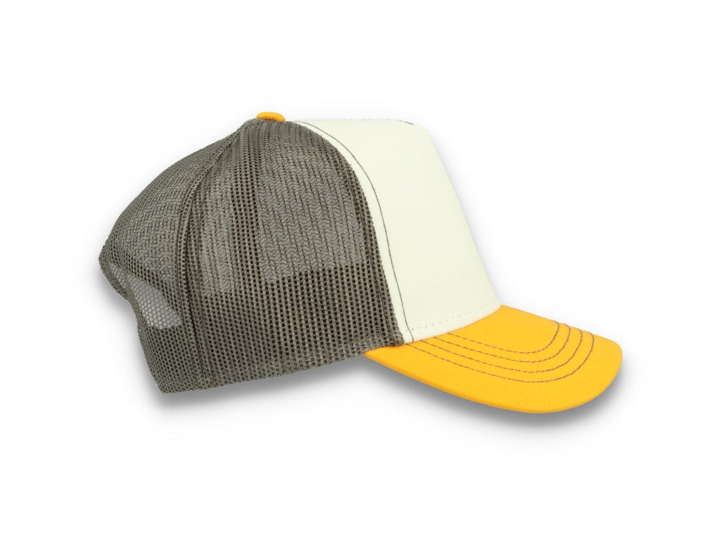 Trucker Cap White/Yellow/Dark Grey Atlantis Rapper Canvas - LOKK