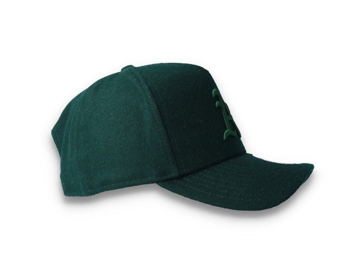 9FORTY A-Frame Melton Wool Oakland Athletics Dark Green - LOKK