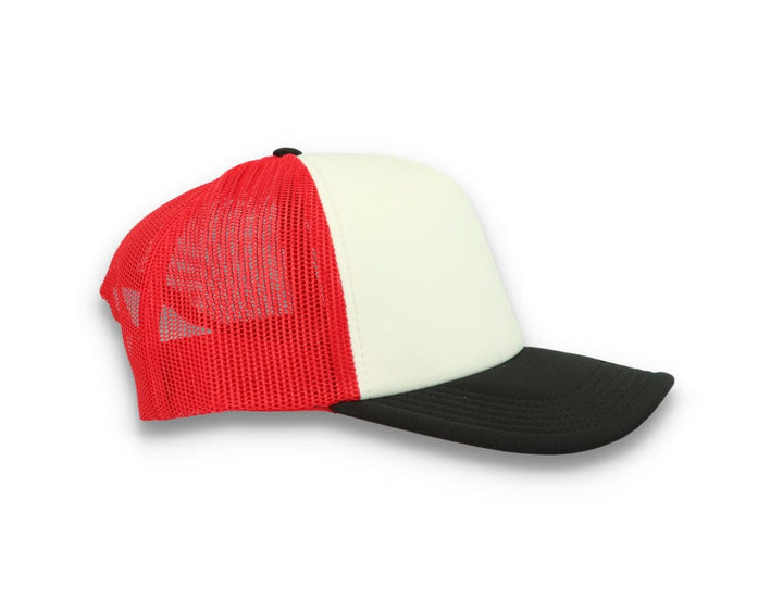 Trucker Cap White/Red/Black Atlantis Rapper Foam - LOKK