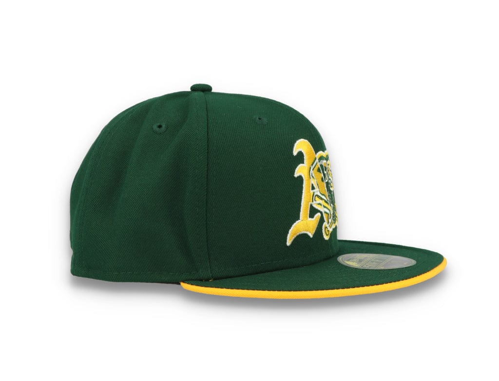 59FIFTY Team Colour Split Oakland Athletics Dark Green - LOKK