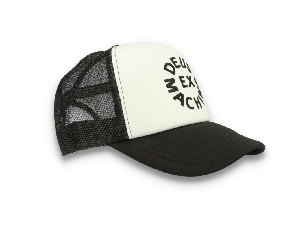 Trucker Cap Black Deus Circle Logo Black/White - LOKK