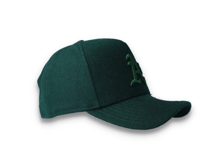 9FORTY A-Frame Melton Wool Oakland Athletics Dark Green - LOKK