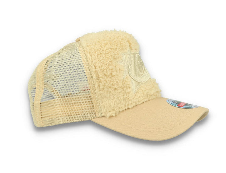 Trucker Cap NBA Sherpa Trucker Philadelphia 76ers Off White - LOKK