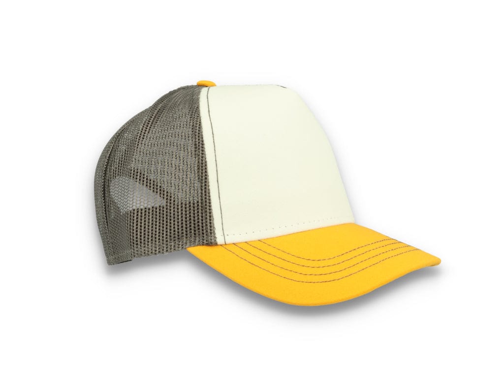 Trucker Cap White/Yellow/Dark Grey Atlantis Rapper Canvas - LOKK