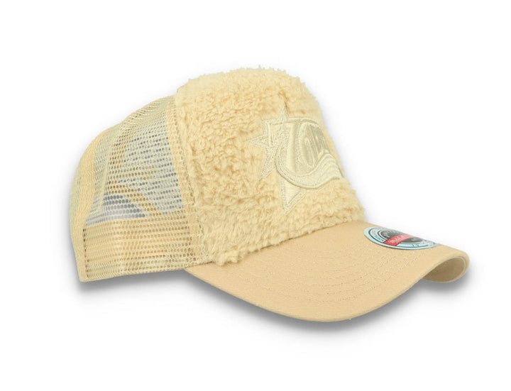 Trucker Cap NBA Sherpa Trucker Philadelphia 76ers Off White - LOKK