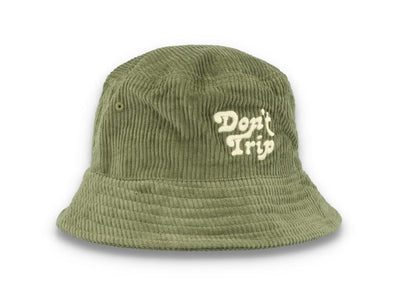 Bucket Hat Olive Green Free & Easy Don't Trip Fat Corduroy