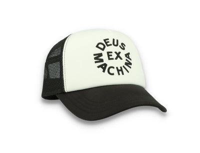 Trucker Cap Black Deus Circle Logo Black/White