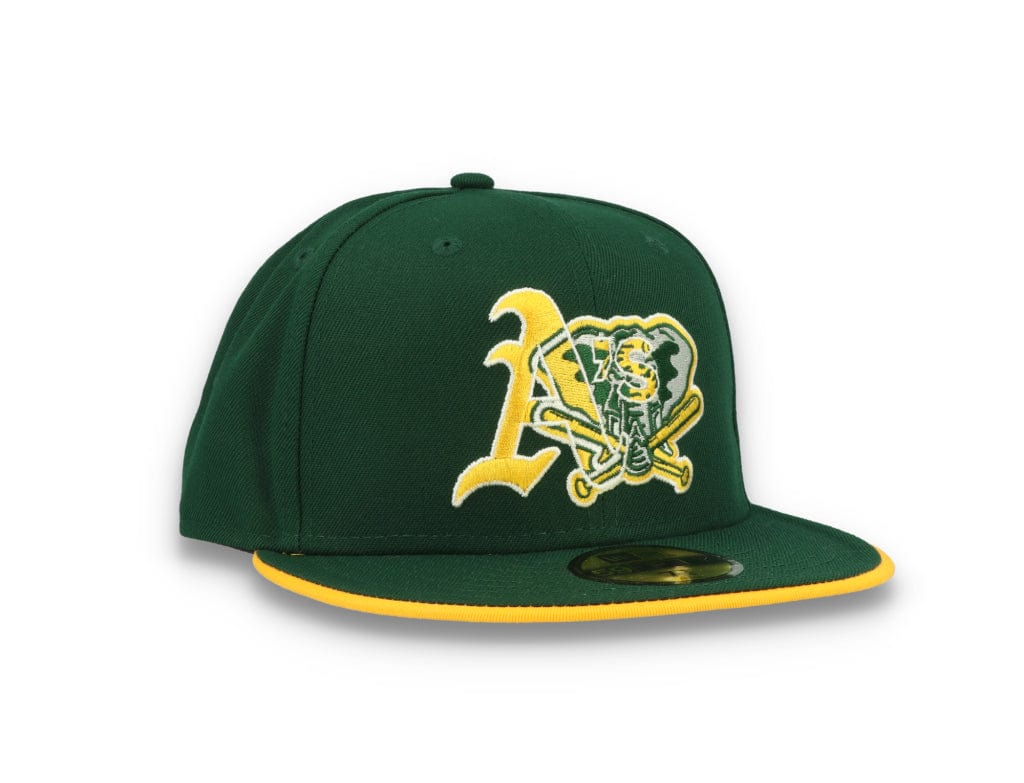 59FIFTY Team Colour Split Oakland Athletics Dark Green - LOKK