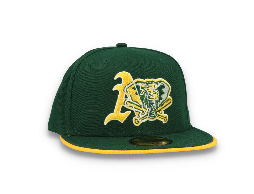 59FIFTY Team Colour Split Oakland Athletics Dark Green - LOKK
