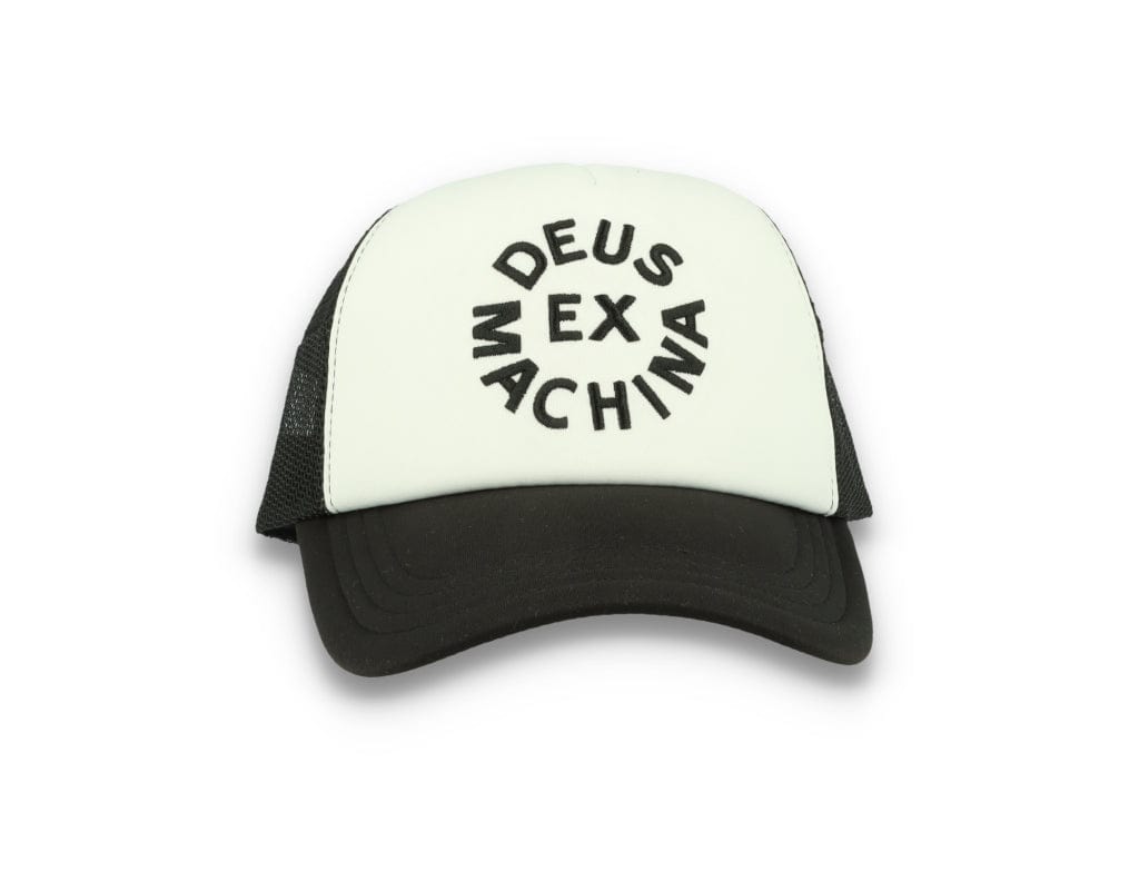 Trucker Cap Black Deus Circle Logo Black/White