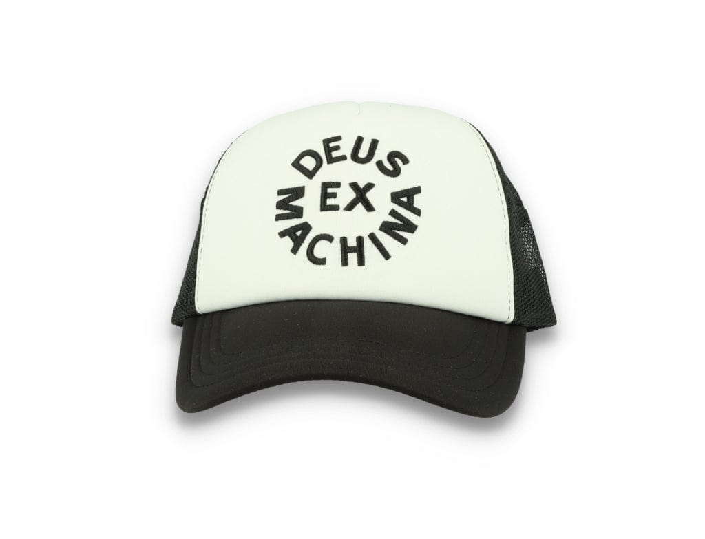 Trucker Cap Black Deus Circle Logo Black/White