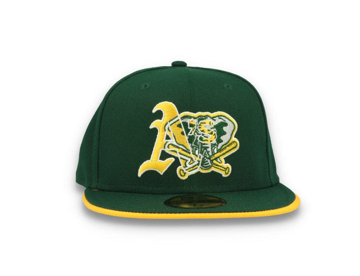 59FIFTY Team Colour Split Oakland Athletics Dark Green - LOKK