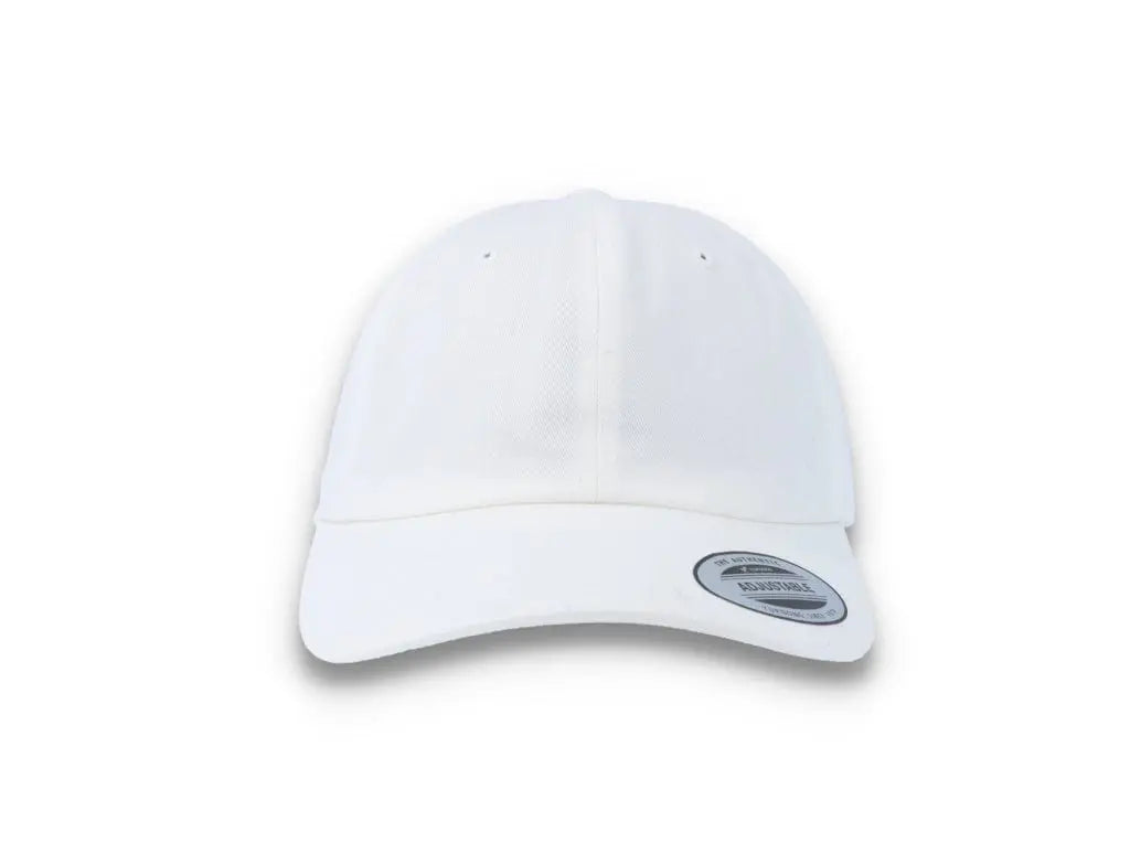 White Dad Cap Low Profile Cotton Twill - Yupoong 6245CM - LOKK