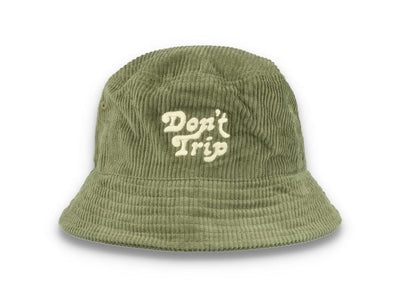 Bucket Hat Olive Green Free & Easy Don't Trip Fat Corduroy