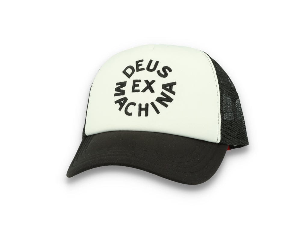 Trucker Cap Black Deus Circle Logo Black/White