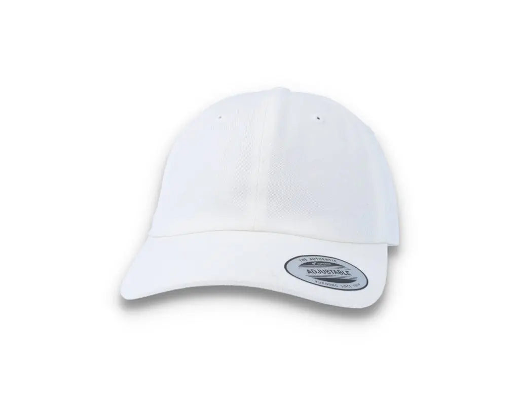 White Dad Cap Low Profile Cotton Twill - Yupoong 6245CM - LOKK