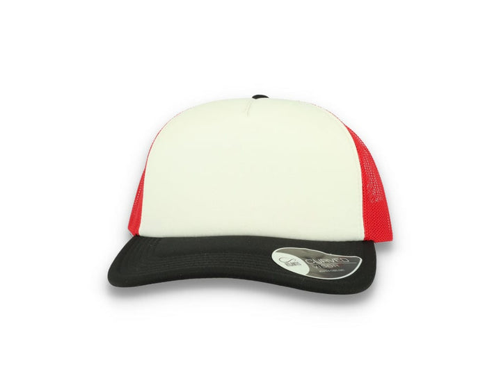 Trucker Cap White/Red/Black Atlantis Rapper Foam - LOKK