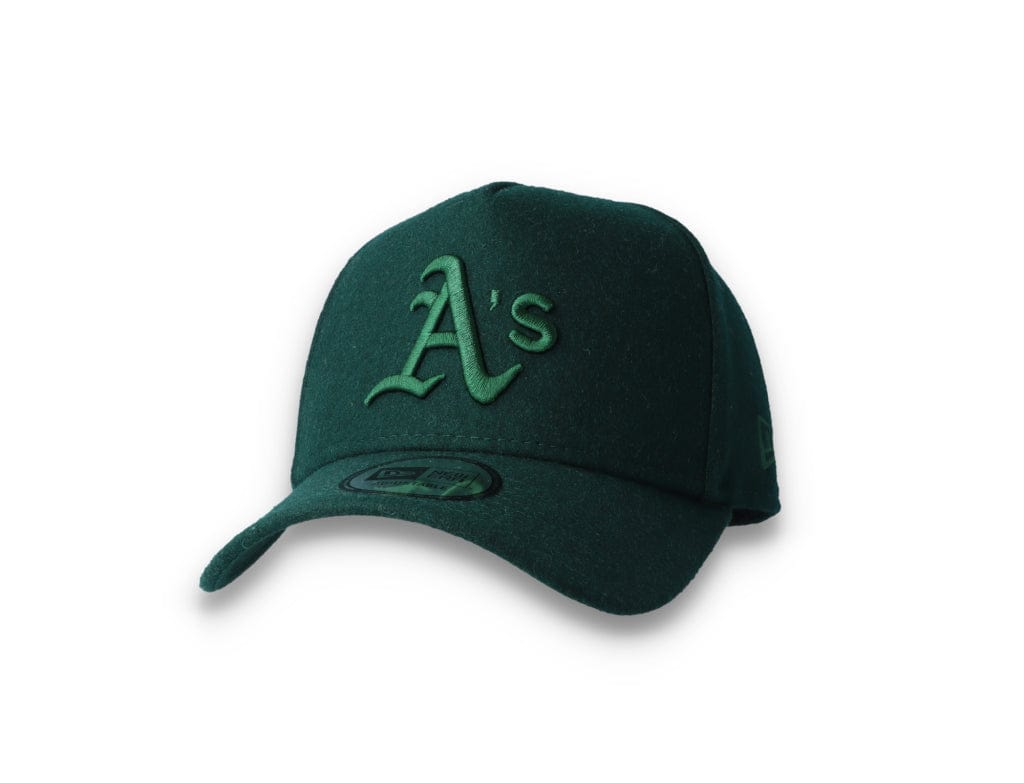 9FORTY A-Frame Melton Wool Oakland Athletics Dark Green - LOKK
