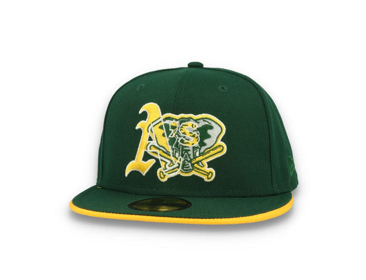 59FIFTY Team Colour Split Oakland Athletics Dark Green - LOKK