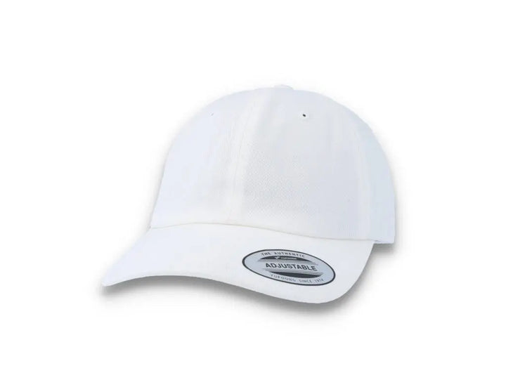 White Dad Cap Low Profile Cotton Twill - Yupoong 6245CM - LOKK