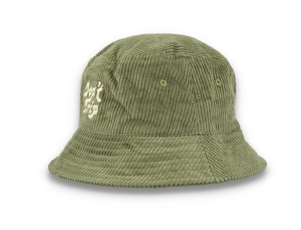 Bucket Hat Olive Green Free & Easy Don't Trip Fat Corduroy - LOKK