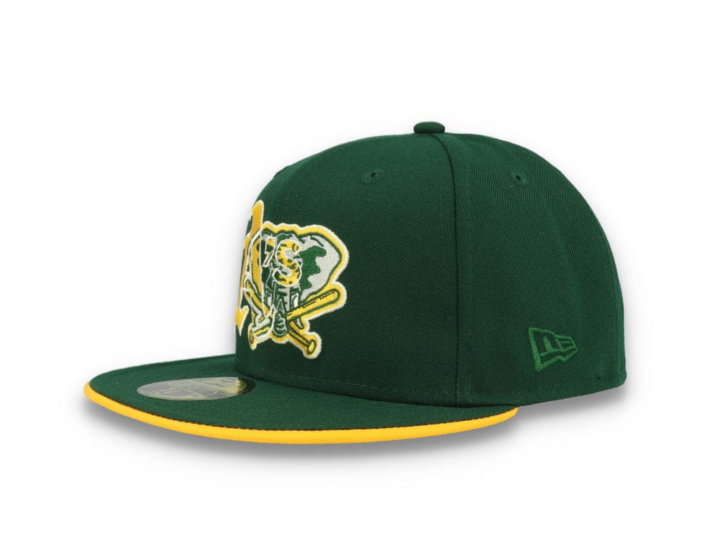 59FIFTY Team Colour Split Oakland Athletics Dark Green - LOKK