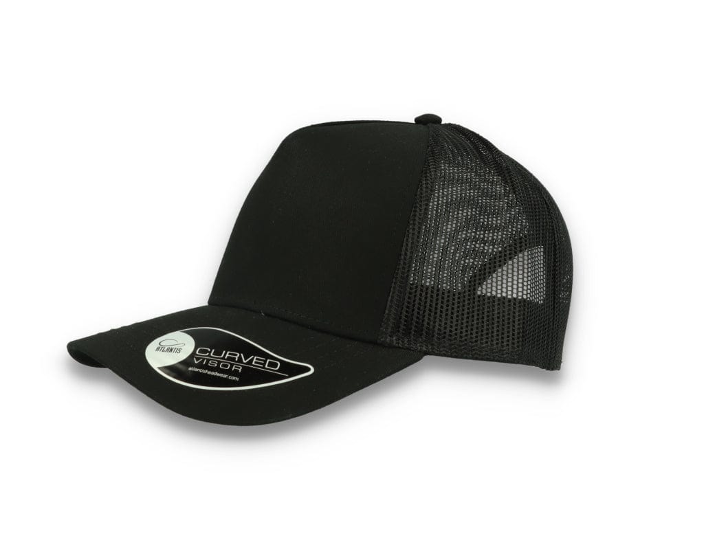 Trucker Cap Black/Black Atlantis Rapper Cotton - LOKK