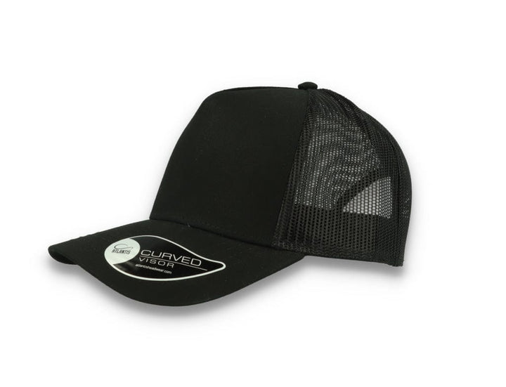 Trucker Cap Black/Black Atlantis Rapper Cotton - LOKK